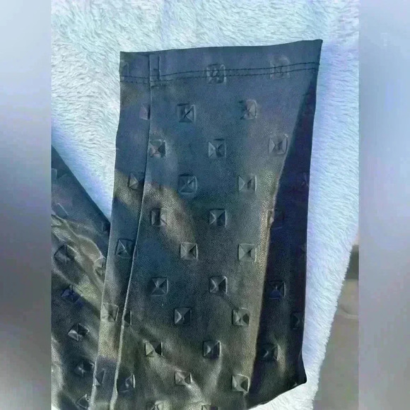 Jakioo Monnalisa Faux Leather Long SleeveLoose Fit Dress black womens size M - Picture 3 of 7